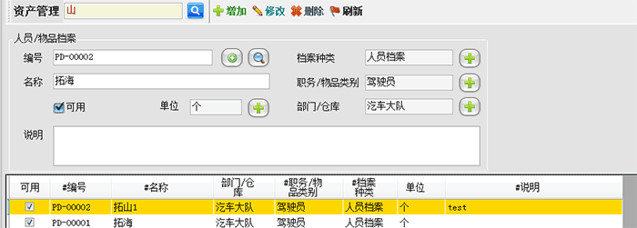 資產管理功能